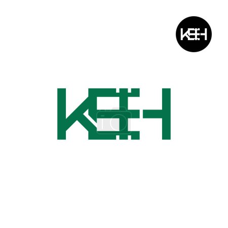 Ilustración de KEH Logo Letter Monogram Design - Imagen libre de derechos