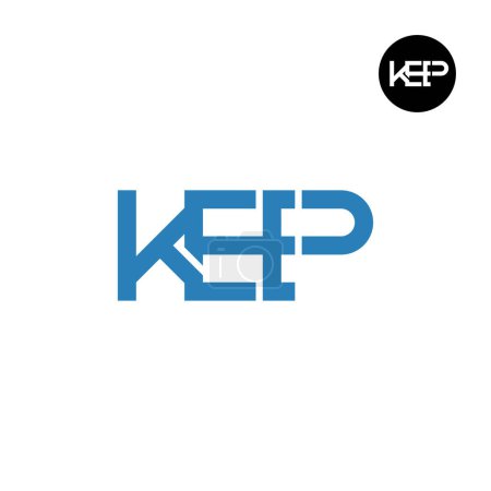 Ilustración de Diseño de monograma de letra de logotipo KEP - Imagen libre de derechos