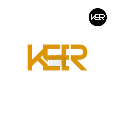 Ilustración de KER Logo Letter Monogram Design - Imagen libre de derechos