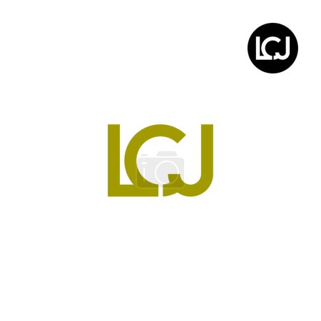 Ilustración de LCJ Logo Letter Monogram Design - Imagen libre de derechos