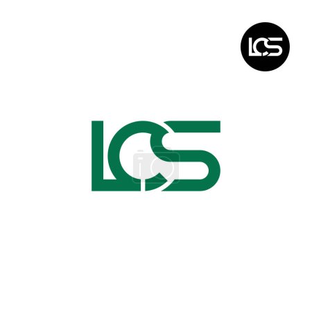 Ilustración de LCS Logo Letter Monogram Design - Imagen libre de derechos