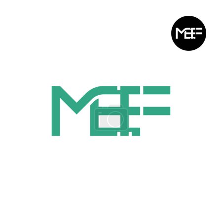 Ilustración de MEF Logo Letter Monogram Design - Imagen libre de derechos