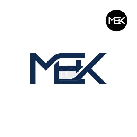 Ilustración de MEK Logo Letter Monogram Design - Imagen libre de derechos