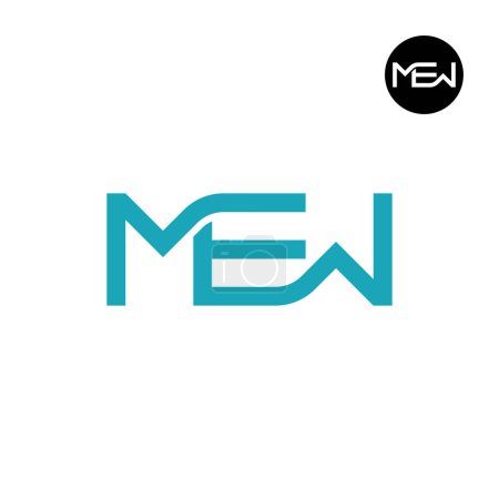 Ilustración de MEW Logo Letter Monogram Design - Imagen libre de derechos