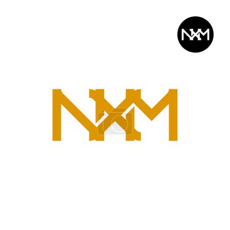 Ilustración de NXM Logo Letter Monogram Design - Imagen libre de derechos
