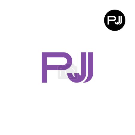 Ilustración de PJJ Logo Letter Monogram Design - Imagen libre de derechos