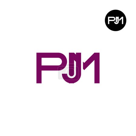 Ilustración de PJM Logo Letter Monogram Design - Imagen libre de derechos