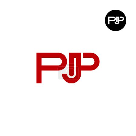 Ilustración de PJP Logo Letter Monogram Design - Imagen libre de derechos