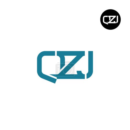 Ilustración de QZJ Logo Letter Monogram Design - Imagen libre de derechos
