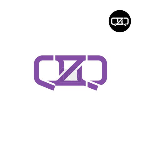 Ilustración de QZQ Logo Letter Monogram Design - Imagen libre de derechos