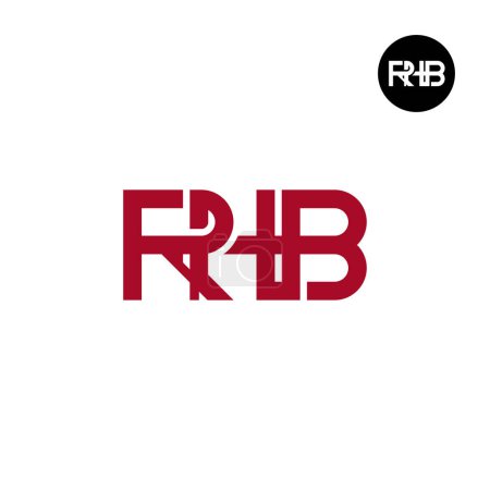 Ilustración de Diseño de monograma de letra de logotipo RHB - Imagen libre de derechos