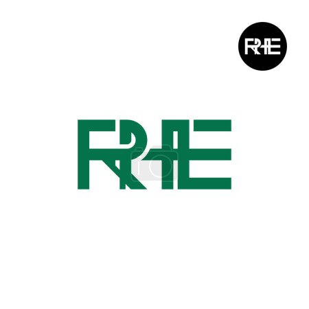 Ilustración de RHE Logo Letter Monogram Design - Imagen libre de derechos