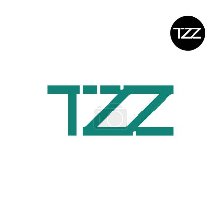 Téléchargez les illustrations : TZZ Logo Lettre Monogramme Design - en licence libre de droit