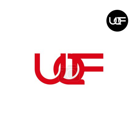 Ilustración de UQF Logo Letter Monogram Design - Imagen libre de derechos