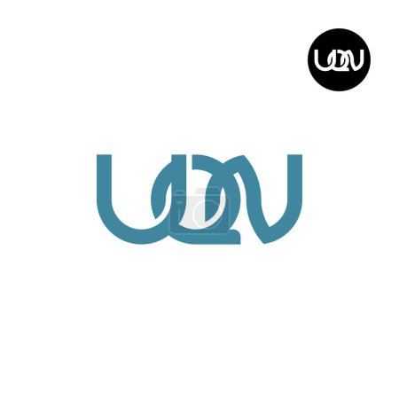 Ilustración de UQN Logo Letter Monogram Design - Imagen libre de derechos