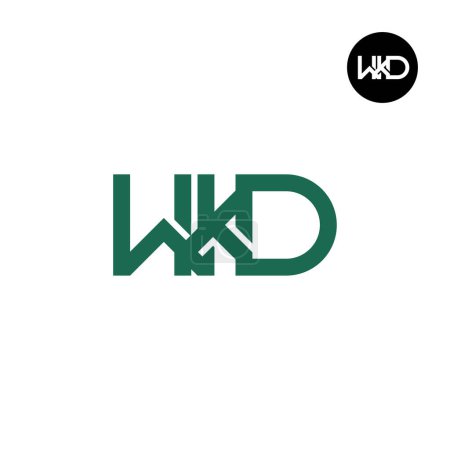 Ilustración de WKD Logo Letter Monogram Design - Imagen libre de derechos
