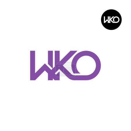 Ilustración de WKO Logo Letter Monogram Design - Imagen libre de derechos