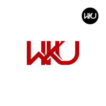 Ilustración de WKU Logo Letter Monogram Design - Imagen libre de derechos