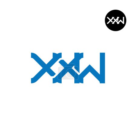 Illustration for XXW Logo Letter Monogram Design - Royalty Free Image