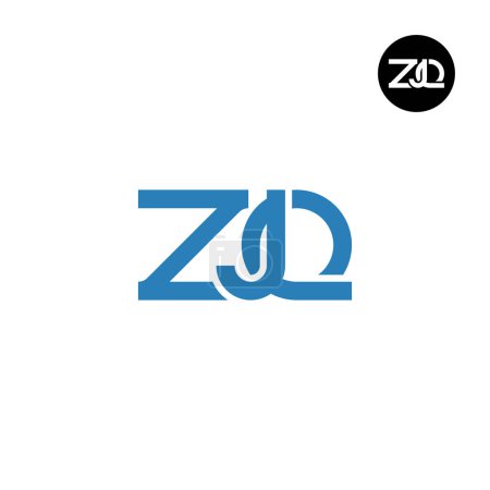Ilustración de ZJQ Logo Letter Monogram Design - Imagen libre de derechos