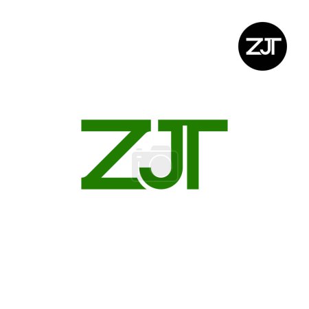Ilustración de ZJT Logo Letter Monogram Design - Imagen libre de derechos