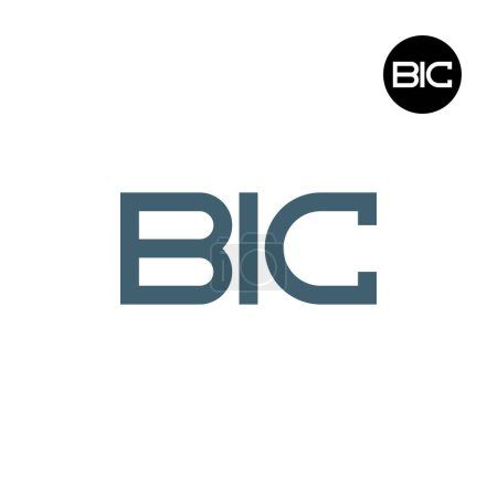 Illustration for BIC Logo Letter Monogram Design - Royalty Free Image