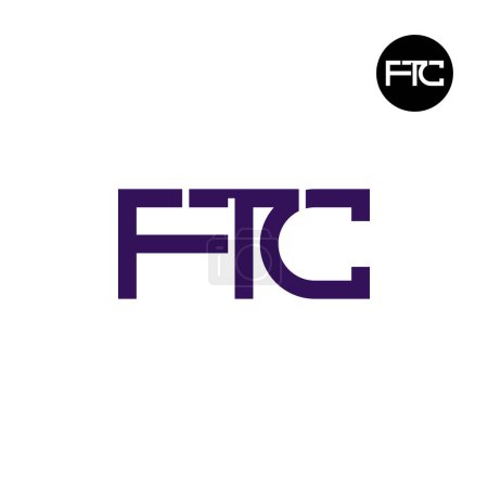 Ilustración de FTC Logo Letter Monogram Design - Imagen libre de derechos