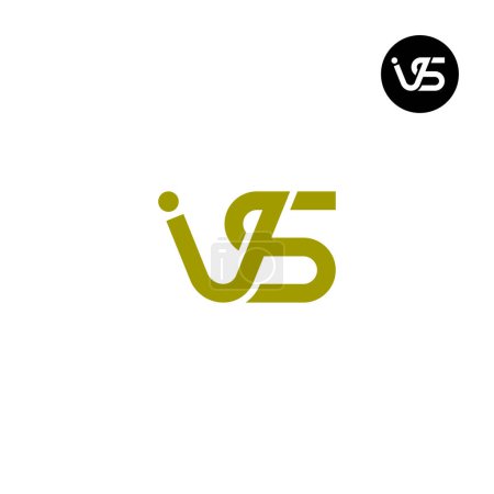 Ilustración de IVS Logo Letter Monogram Design - Imagen libre de derechos
