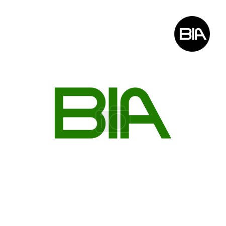 Ilustración de BIA Logo Letter Monogram Design - Imagen libre de derechos