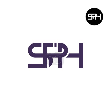 Diseño de monograma de letra de logotipo SPH