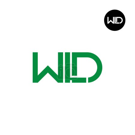 Illustration for WLD Logo Letter Monogram Design Initials - Royalty Free Image