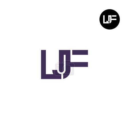 Ilustración de Diseño de monograma de letra de logotipo LJF - Imagen libre de derechos