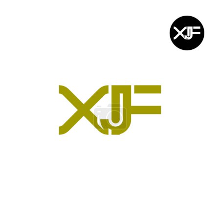 Illustration for XJF Logo Letter Monogram Design - Royalty Free Image