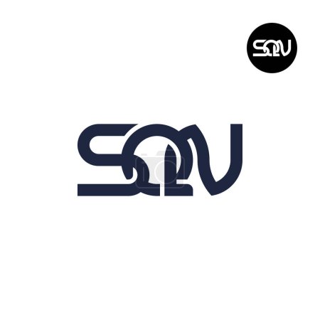 Diseño de monograma de letra de logotipo SQN