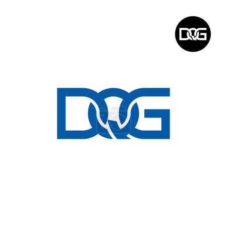 Ilustración de Diseño de monograma de letra de logotipo DQG - Imagen libre de derechos