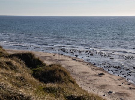 Photo for Coastal section on the west coast of Jutland at Hirtshals, Denmark. - Royalty Free Image
