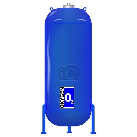 Illustration for Oxygen receiver on a stand. Vector illustration - Royalty Free Image