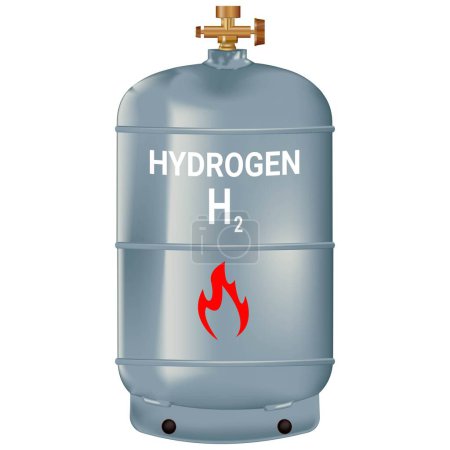  hydrogen storage tank H2 green energy ans ecology . Vector illustration