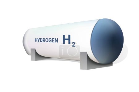 hydrogen storage tank H2 green energy ans ecology. Vector illustration