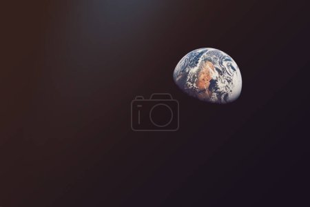 Ein Blick auf die Erde aus dem All. Die Erde von 100000 Meilen entfernt. Elemente dieses von der NASA bereitgestellten Bildes.