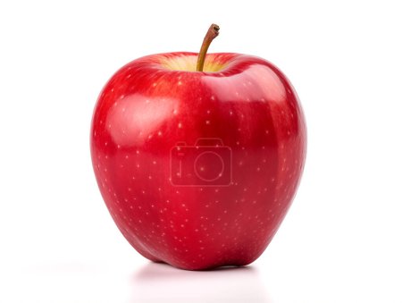 Téléchargez les photos : Pomme rouge isolée sur fond blanc, avec chemin de coupe - en image libre de droit