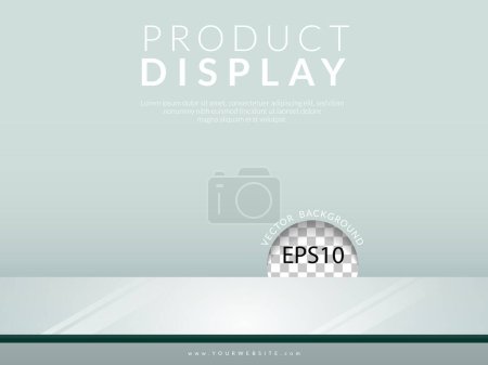 Illustration for Counter top glass material for products display. Vector illustration - Royalty Free Image