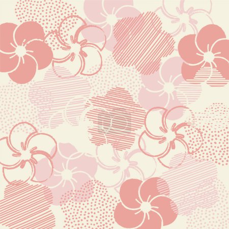 Illustration for Dull color plum blossom background - Royalty Free Image