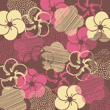Ilustración de Dull color plum blossom background - Imagen libre de derechos
