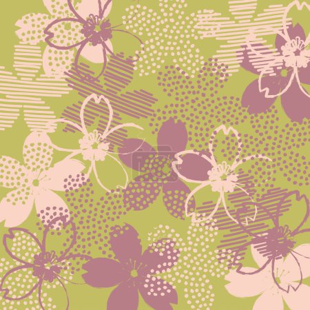 Illustration for Dull color cherry blossom background - Royalty Free Image