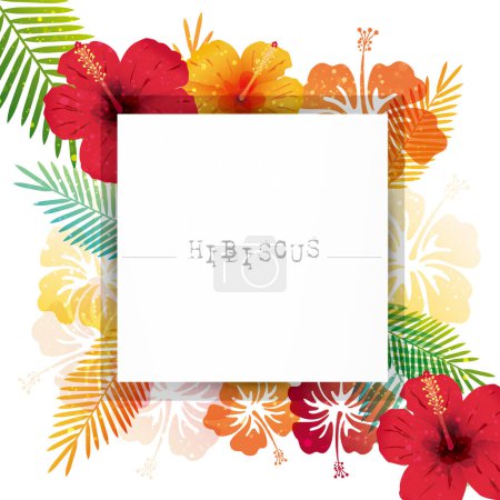 Illustration for Illustration background of hibiscus flowers - Royalty Free Image