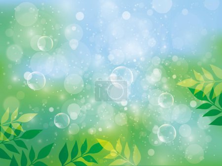 Illustration for Background of green with sunlight - Royalty Free Image