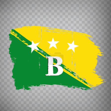 Illustration for Flag of Bocas del Toro Province brush strokes. Flag  Bocas del Toro of Panama on transparent background for your web site design, app, UI.  EPS10. - Royalty Free Image