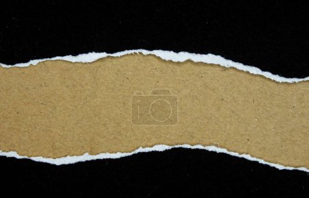 Photo for Black paper torn with copy space. Top view. - Royalty Free Image