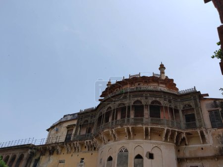 Photo for Architecture of Ramnagar Fort on the banks of the ganges in Varanasi, India. - Royalty Free Image
